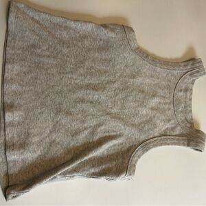 Gray Ribbed Tank Top